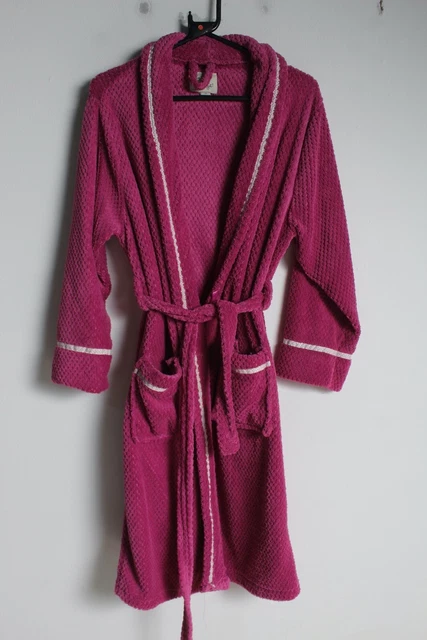 PRIMARK WOMENS FLEECE Dressing Gown Pink -Size Small S (V-H4