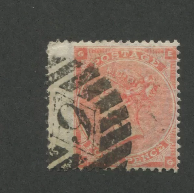 1862 Great Britain Stamp #34 4p Used F/VF Side Margin Postal Canceled