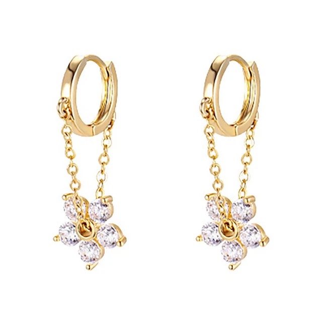 Boucles D'oreilles Papillon Rose Strass Pour Enfant - Argent Sterling 925 - Laimons Kids - 9