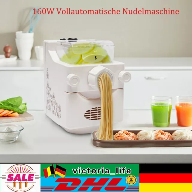 180W Vollautomatische Nudelmaschine Elektrisch Küche Pastamaschine Pastamaker