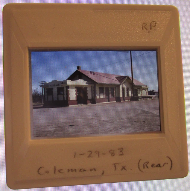 1983 - 35mm photo  - Vintage slide Railroad - train Depot - Coleman, Texas