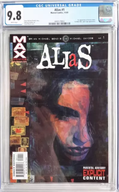 🔥Alias #1 Cgc 9.8*Marvel Max 2001*1St Appearance Of Jessica Jones*Netflix*#9002