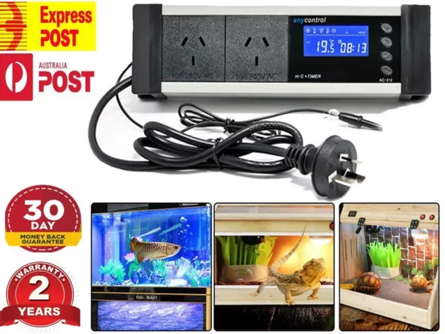 LCD Reptile Aquarium Digital Day/Night Timer Temperature Thermostat Controller