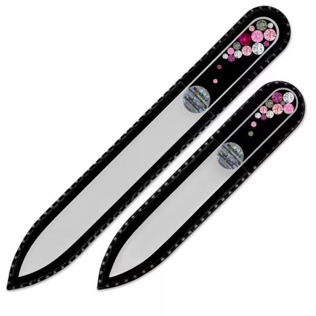 Mont Bleu Gift Set of 2 Crystal Nail Files - Premium Fingernail File for Women