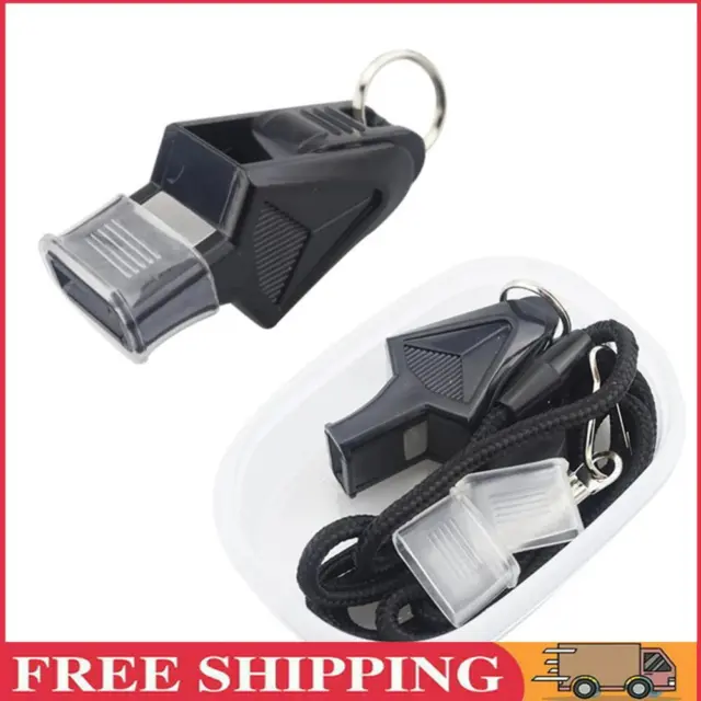 Referee Whistles Plastic Whistle for Referee Competition Training (Black)