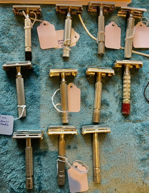 Gillette razors 1940-50s, 11 razors, $5 to $39 each, Aristocrat Jr, Flairtips,