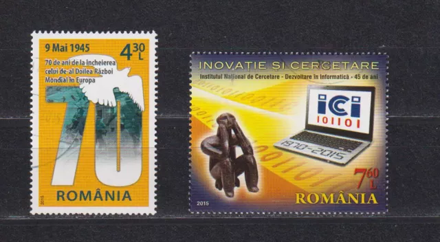 Rumänien  2015: Mi. Nr.  6953; 6961 gestempelt
