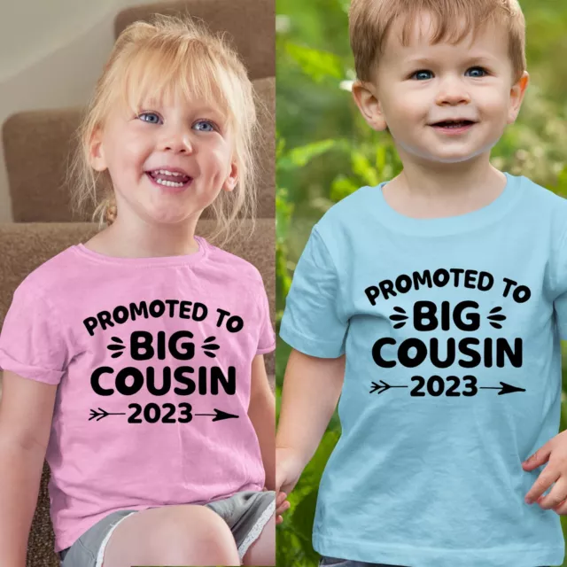 Promoted To Big Cousin 2023 Kids T Shirt Big Cousin Announcement Shirts Gift Tee