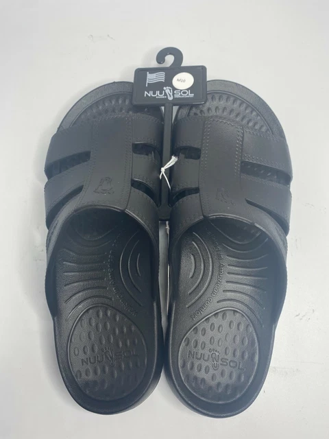 Nuusol Stanley Men's Size 10 Slides Eclipse Black Made In The USA