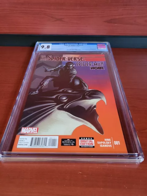 EXCELLENT!  Edge of Spider-Verse #1 2014 Spider-Man Noir App CGC 9.8 GRADED