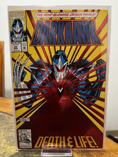 Darkhawk #25 (Marvel Comics, 1993) Direct Edition Foil Cover Origin Finale NM