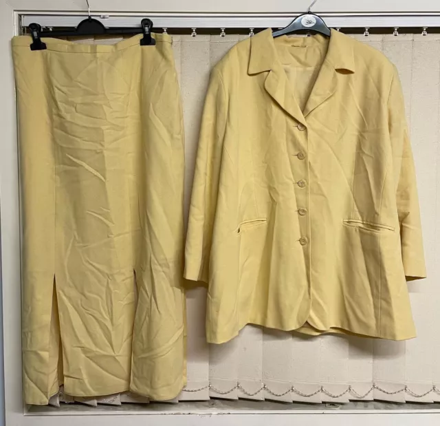 Blazer e gonna vintage essenza giallo UK22 EU48