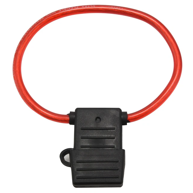 Porte-fusible 8AWG étanche 80A - 30 Cm De Câble - Pour Installations 12V/24V Voiture, Bateau