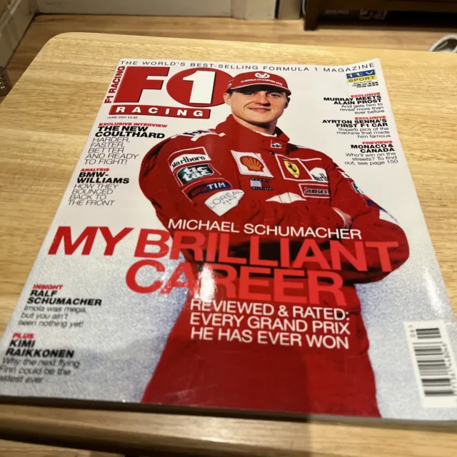 F1 Racing Formula 1 One Magazine June 2001 Michael Schumacher