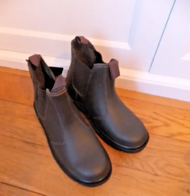 Mens Blackrock Dealer Boots Chelsea Leather Safety Work brown size 4