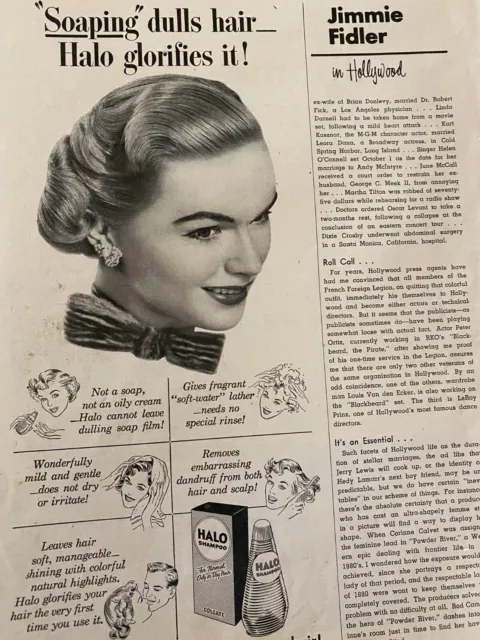 Halo Shampoo, Vintage Print Ad