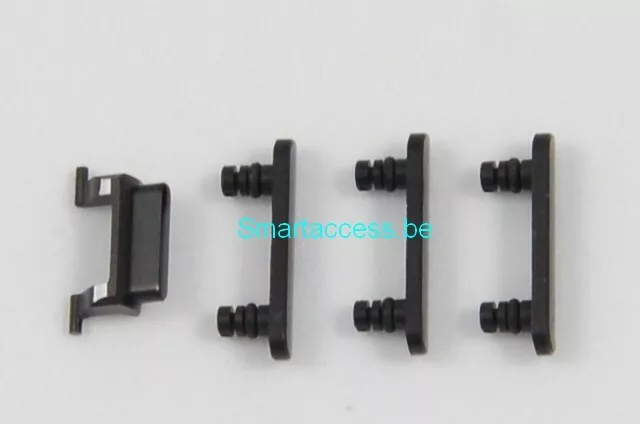 Set De 4 Boutons ( Power, Volume +, Volume -, Vibreur) Pour Iphone7 Noir