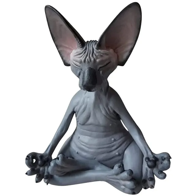 Sphynx Meditate,Thinking Statue,Meditating Thinking ,Sphynx Hairless Medita G9C8