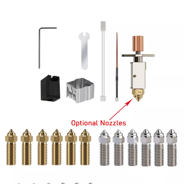 Brass Nozzles Ceramic Heating Plate Hotend Kit For Creality K1/K1 Max 3D Printer