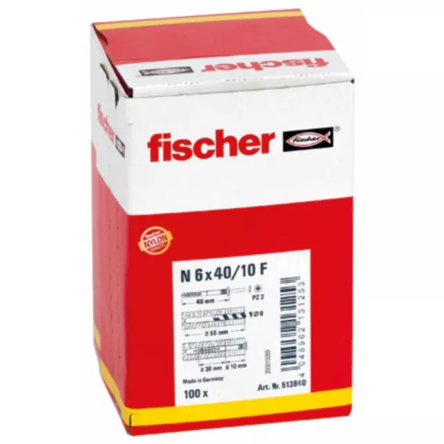 50x fischer Nageldübel N 8 x 120 Z Einschlagdübel Schlagdübel