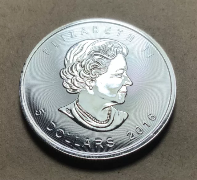 Canadá 2016 5 dólares - Isabel II - 1 OZ - moneda de plata fina - AU