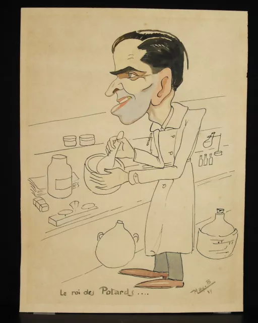 Dibujo Original Caricatura El Rey De Perilla Velocidad" Firmado Mag B 39 CM 29