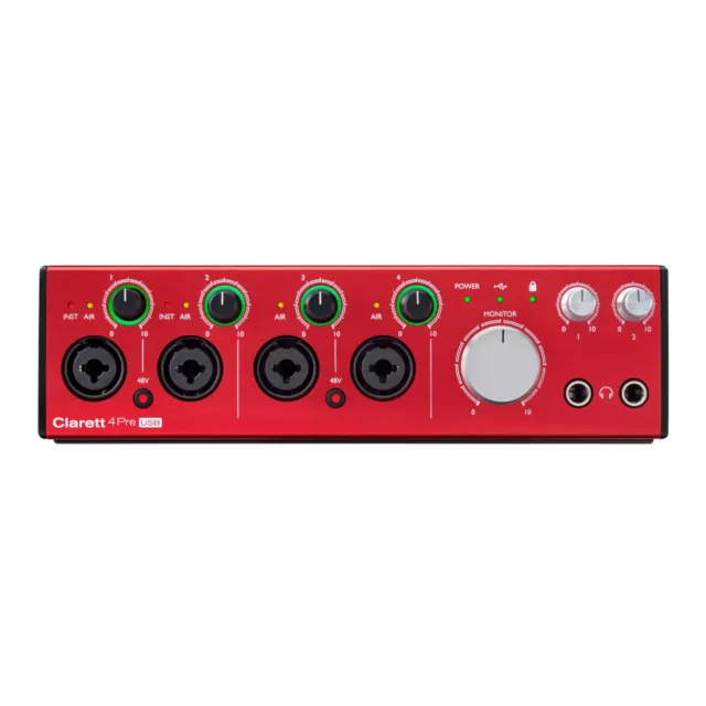 Focusrite Clarett 4 Pre USB Audio & MIDI Interface