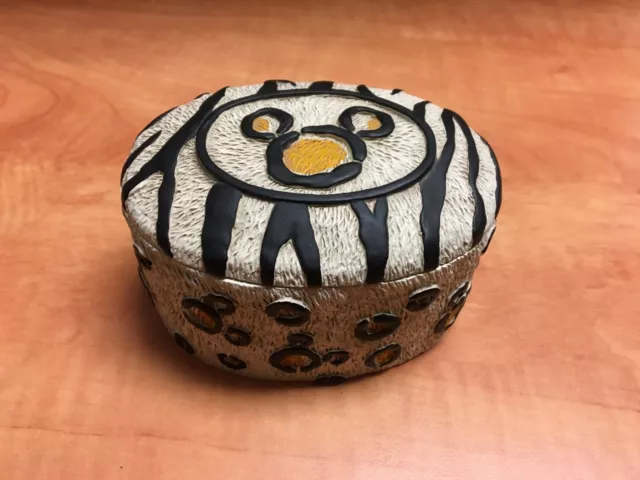 Walt Disney Animal Kingdom Leopard Print Trinket Box RARE