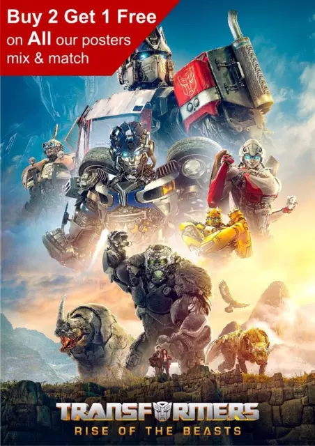 Transformers Rise Of The Beasts 2023 Movie Poster A5 A4 A3 A2 A1
