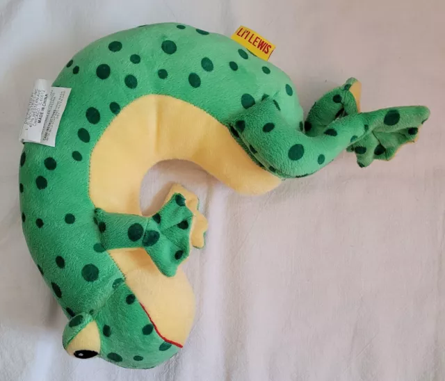 Li'l Lewis Frog Neck Travel Pillow, Kid's Airplane Sleep Aid Head Support Pillow