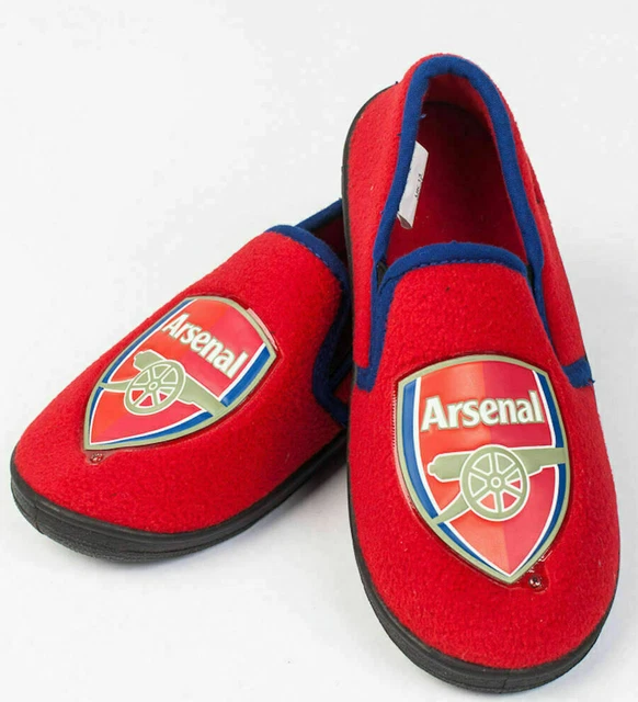 Boys arsenal slippers cheap