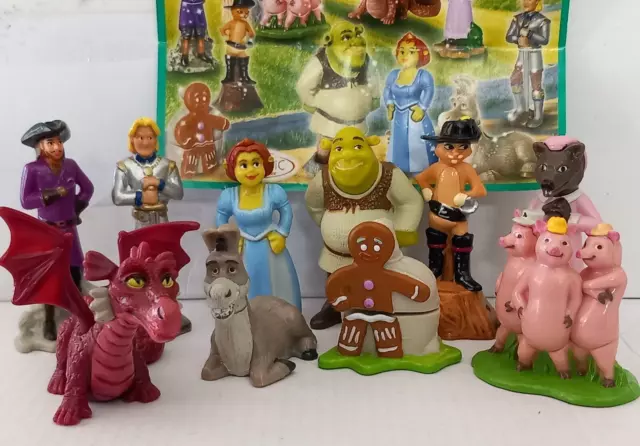 Kinder Ferrero Sorpresine Shrek 3 Disney Serie Completa Cake Toppers +10 Cartine