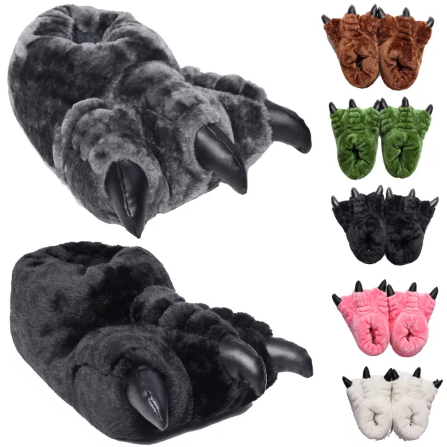 Novelty Monster Claw Feet Funny Slippers Size 3 to 14 UK - Mens Ladies Children