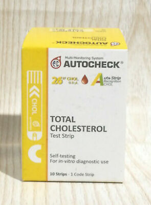 AutoCheck colesterol total 10 tiras de prueba-Exp 2023