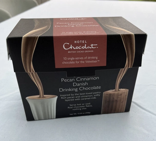 HOTEL CHOCOLAT DRINKING Chocolate Pecan Cinnamon Danish 9 sachets £8.