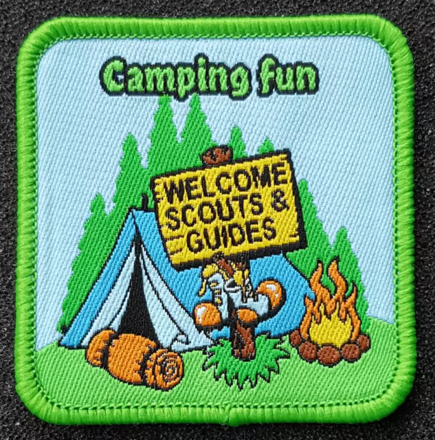 10 Camping Fun badge girlguide scout blanket badge patch patches badges cubs