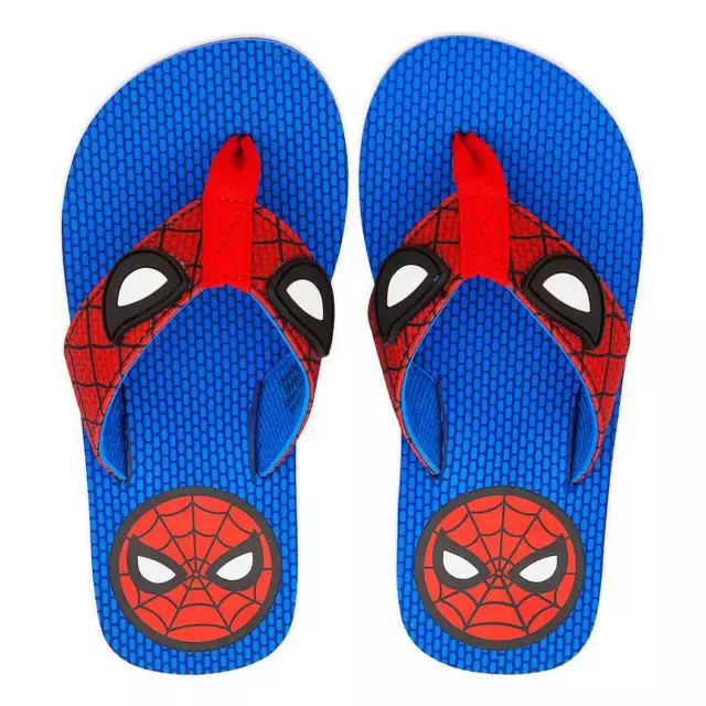 NWT Disney store Boy Spiderman Flip Flops Sandals Shoes Marvel Toddler