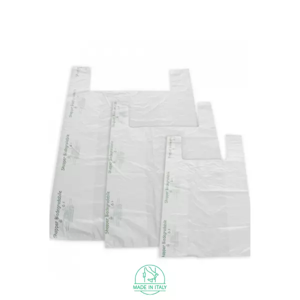 Buste Biodegradabili Con Manico - 1000 Pezzi Compostabili 23x40 Cm Per Spesa - Foto 5