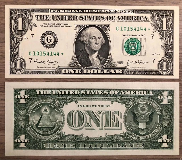 2003 Chicago 1$ One Dollar Star Note - Gem Uncirculated