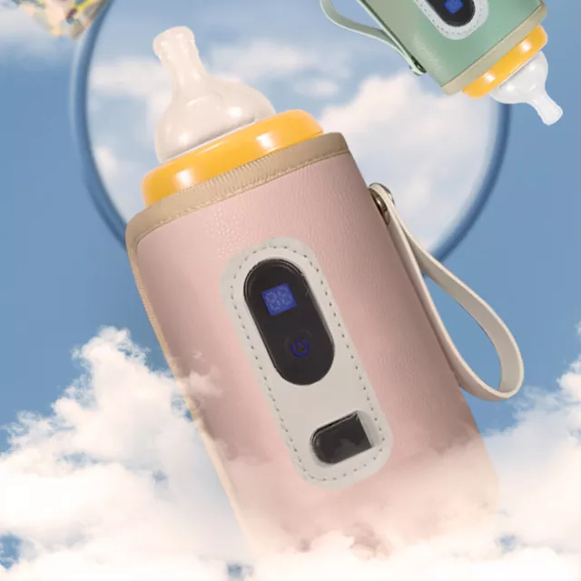 LF# USB Milk Heat Keeper Portable Temperature Display for Infant Babies (pink)