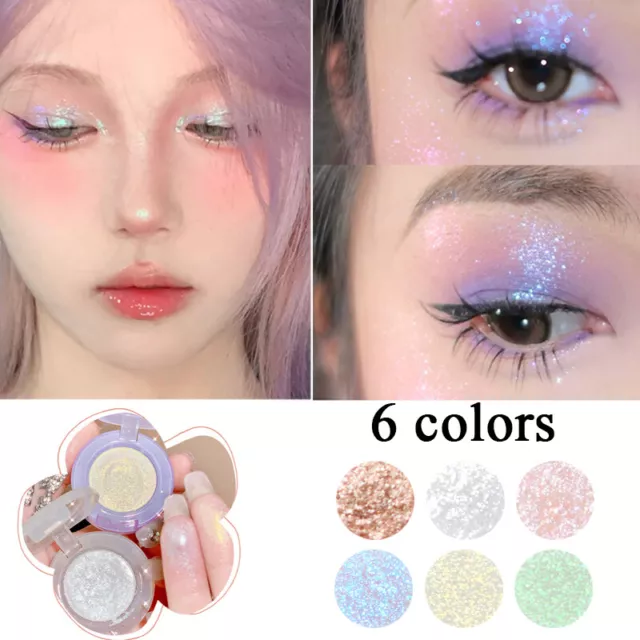 Pigmentos de maquillaje de ojos resaltador de sombra de ojos brillante diamante de larga duración