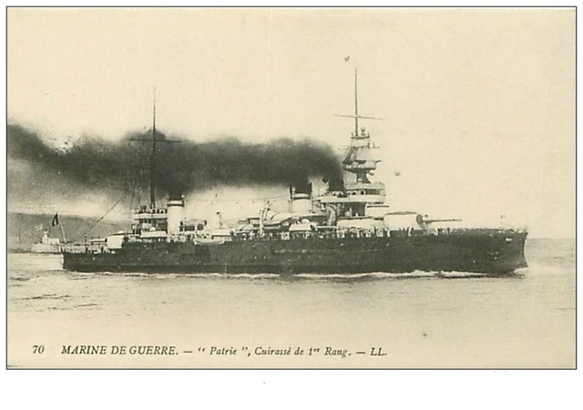 BATEAUX.n°22.MARINE DE GUERRE."PATRIE" CUIRASSE DE 1er RANG