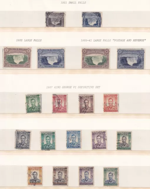 Southern Rhodesia 1931 Collection of 19 stamps / HIGH VALUE!