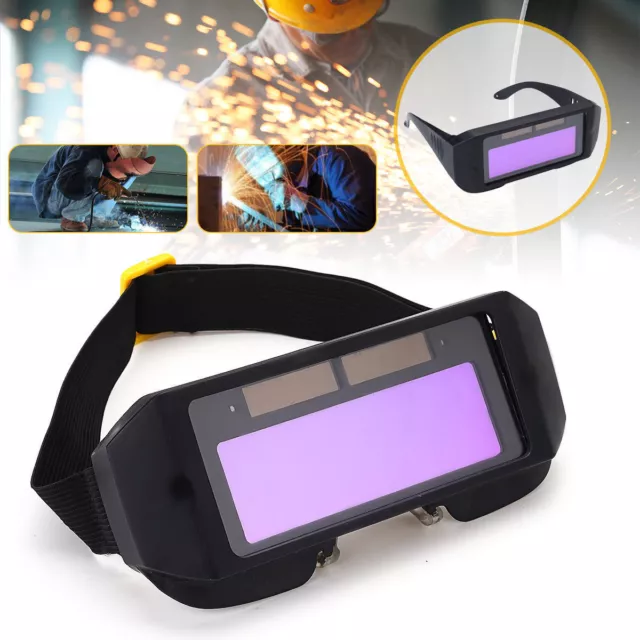 Solar Powered Auto Darkening Welding Mask Helmet Eyes Goggle Welder Glasses Kit