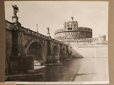 Alinari Hadrian's Bridge And Castle Sant' Angelo Rome Silver Gelatin 1910S