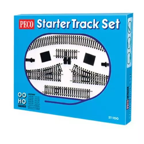 Peco Setrack OO-HO Starter Track Set 2nd Radius OO Gauge Model Railway ST-100