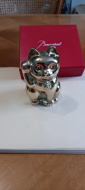 Baccarat Cristal Chat Maneki Doré