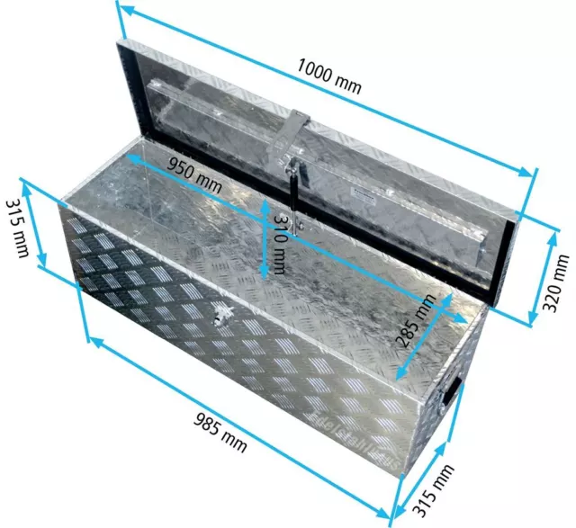 Truckbox D100 + Montagesatz MON4002, Deichselkasten, Deichselbox, Alukasten 3