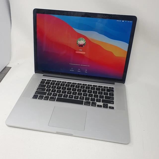 Macbook Pro 11,2 i7 4750HQ 8GB Ram 256GB SSD 15" RD A1398 EMC 2674 Faulty