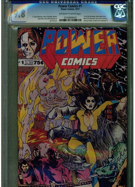 Power Comics #1 Cgc 9.8 1977 Aardvark Story Pre-Dated Cerebus #1 Dave Sim's Work